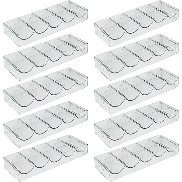 100pcs acrylic poker chips tray holder