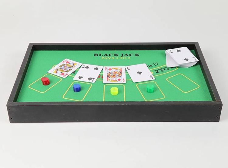 Deluxe 2 in 1  Featuring Blackjack and Roulette Mini Roulette poker game table