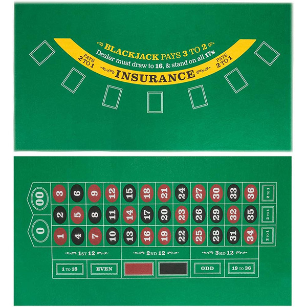 Double-Sided Gambling Tabletop Mat Poker Table mat