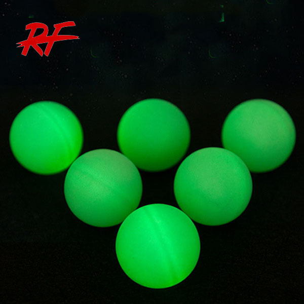 custom logo glow in dark fluorescent table tennis luminous pingpong ball