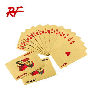 Golden Poker Waterproof Plastic Playing Cards Collection Gold Cards Playing Cards