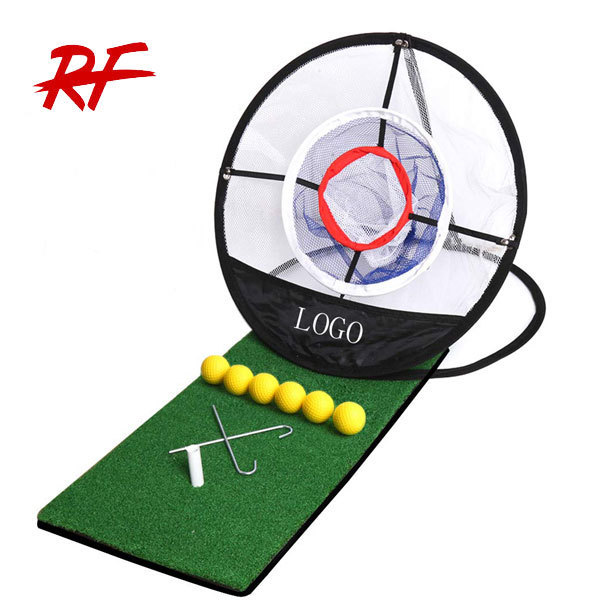 backyard & Indoor practice swing game collapsible golf chipping net,golf mat