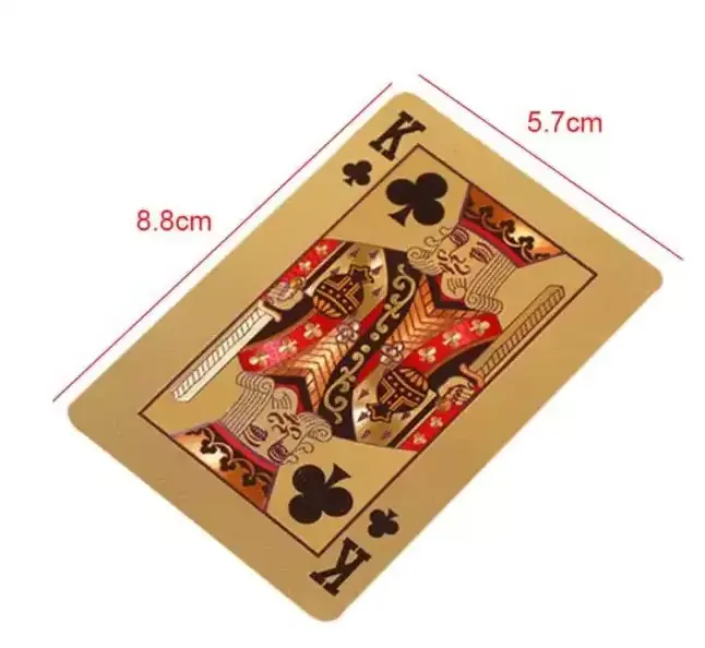 Golden Poker Waterproof Plastic Playing Cards Collection Gold Cards Playing Cards