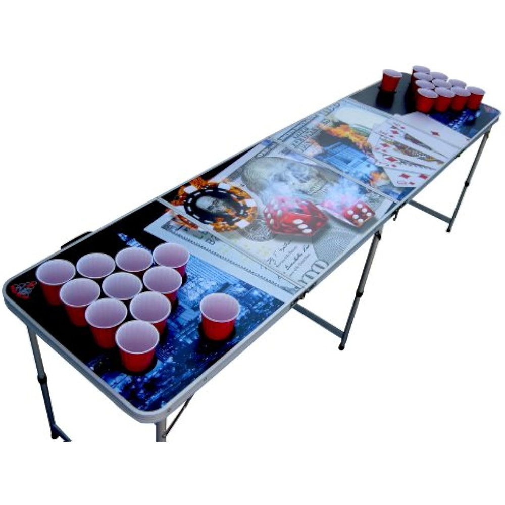 Hot Sales Outdoor Furniture Custom Design Portable 8ft Folding Beer Pong Table