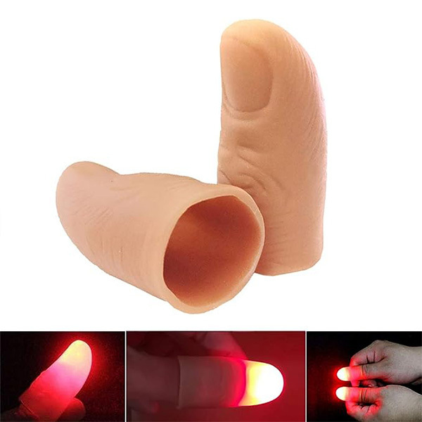 Colorful party Halloween led finger lamp magic thumb lights prop