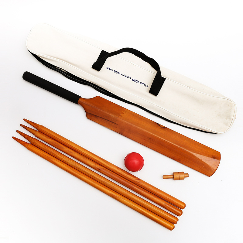 wooden beach cricket set,full cricket bat set,beach bag set