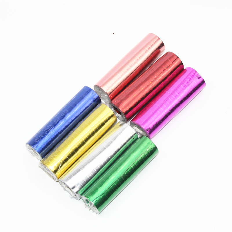 Premium colorful paper streamers creative converting holographic metallic rolls serpentine streamers