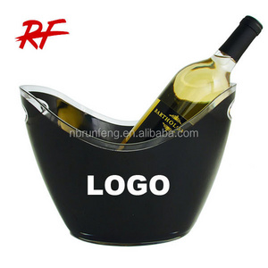 4 liter black premium wine beer bottle custom acrylic ice bucket