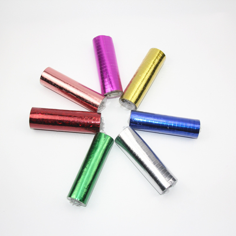 Premium colorful paper streamers creative converting holographic metallic rolls serpentine streamers