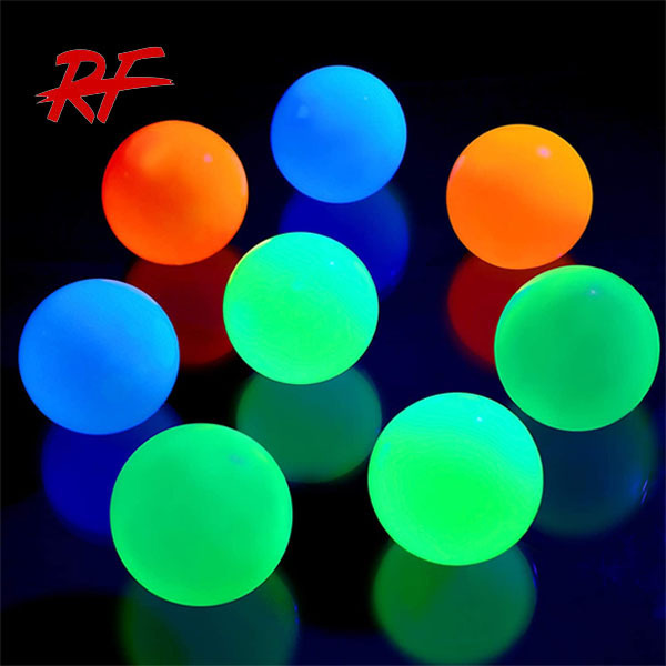 custom logo fluorescent table tennis luminous ball glow in the dark golf sticky balls