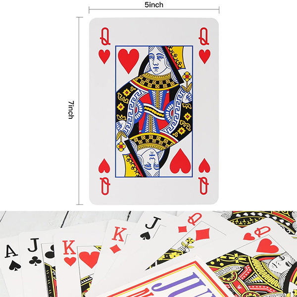 Custom Giant Paper Pvc Large Big Size Playing Poker Cards For Entertainment