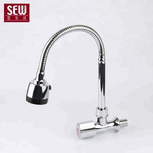 ABS wall mounted faucet with flexible water saving spray head