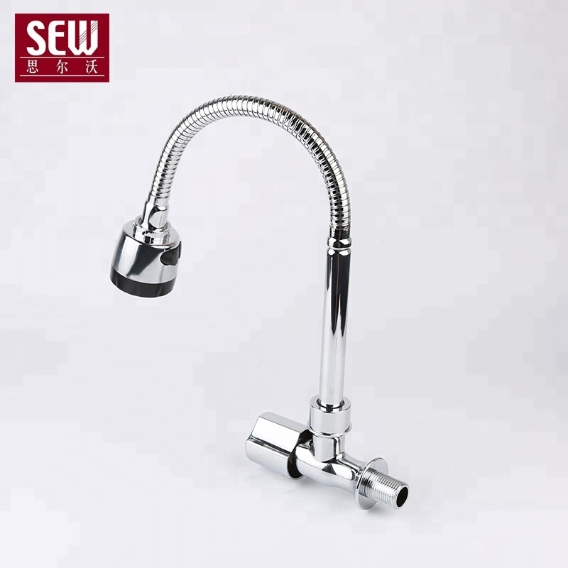 ABS wall mounted faucet with flexible water saving spray head