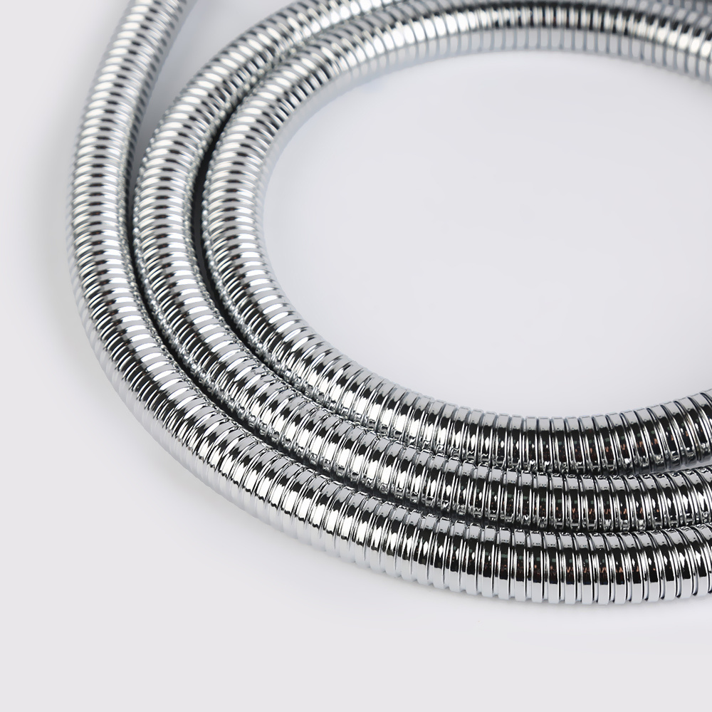 Chrome shower hose high pressure custom length stainless steel shower hose