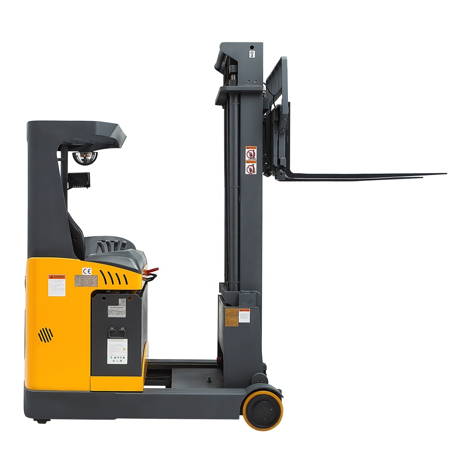 Xilin heavy duty forklift stacker 1500kg 1.5 ton full electric reach truck with EPS for sale