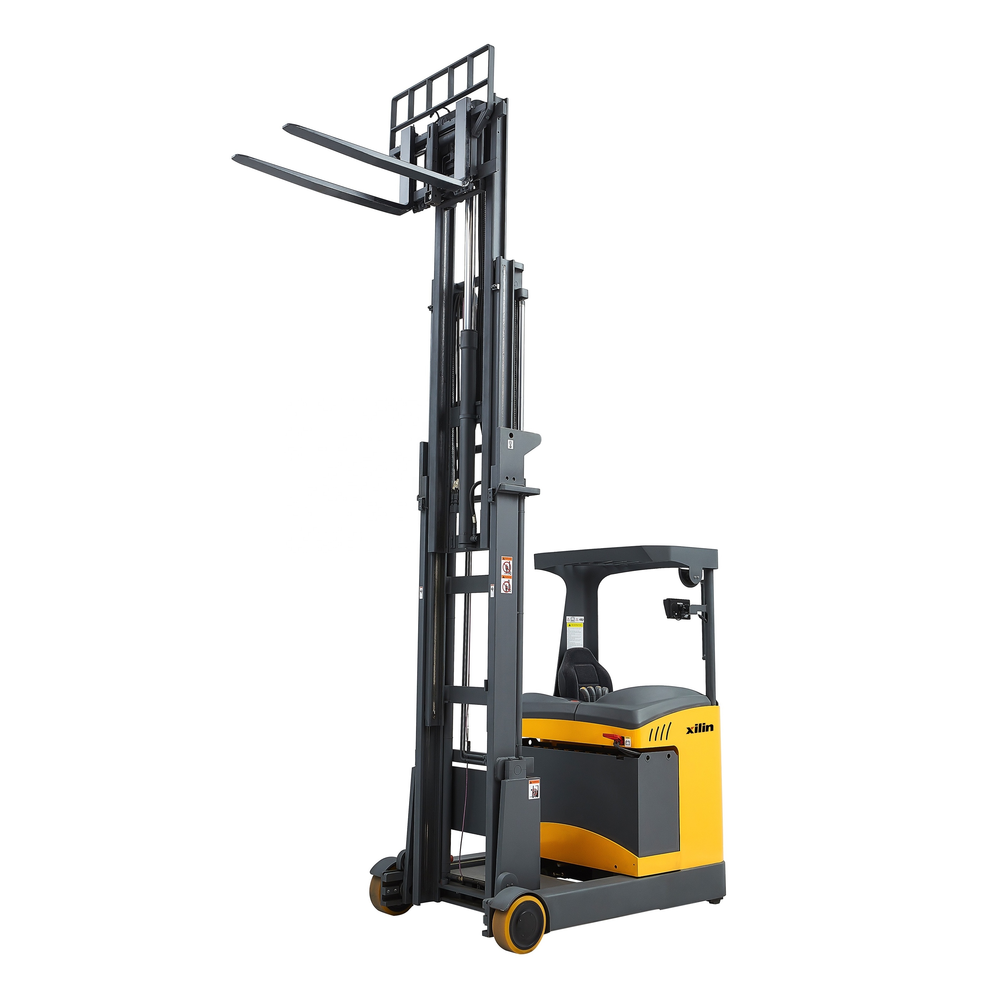 Xilin heavy duty forklift stacker 1500kg 1.5 ton full electric reach truck with EPS for sale