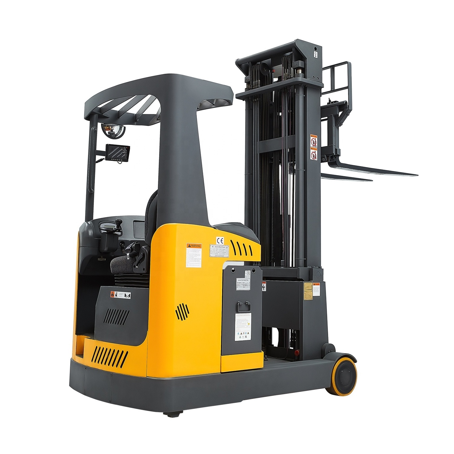 Xilin heavy duty forklift stacker 1500kg 1.5 ton full electric reach truck with EPS for sale