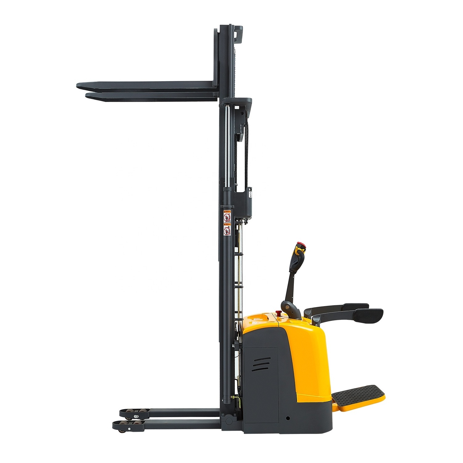 Xilin  Electrical lift 1ton 1.2ton 1.5ton portable forklift 24v battery rider pallet stacker