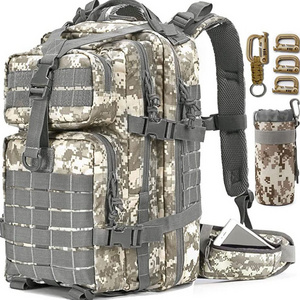 suppliers grey camouflage high-capacity outdoor waterproof oxford travel bag tactical duffle backpack with zipper