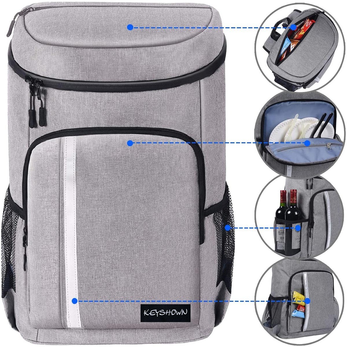 2024 Cooler Bag Picnic Thermal Food Delivery Backpack Waterproof Lunch Camping Rucksack Ice Refrigerator Insulated