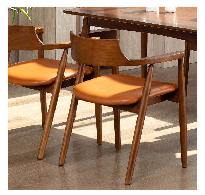 Modern Style Restaurant Coffee Shop dinning chairs Furniture Creative Solid Dining Arm Wood Chair sillas de comedor armchair