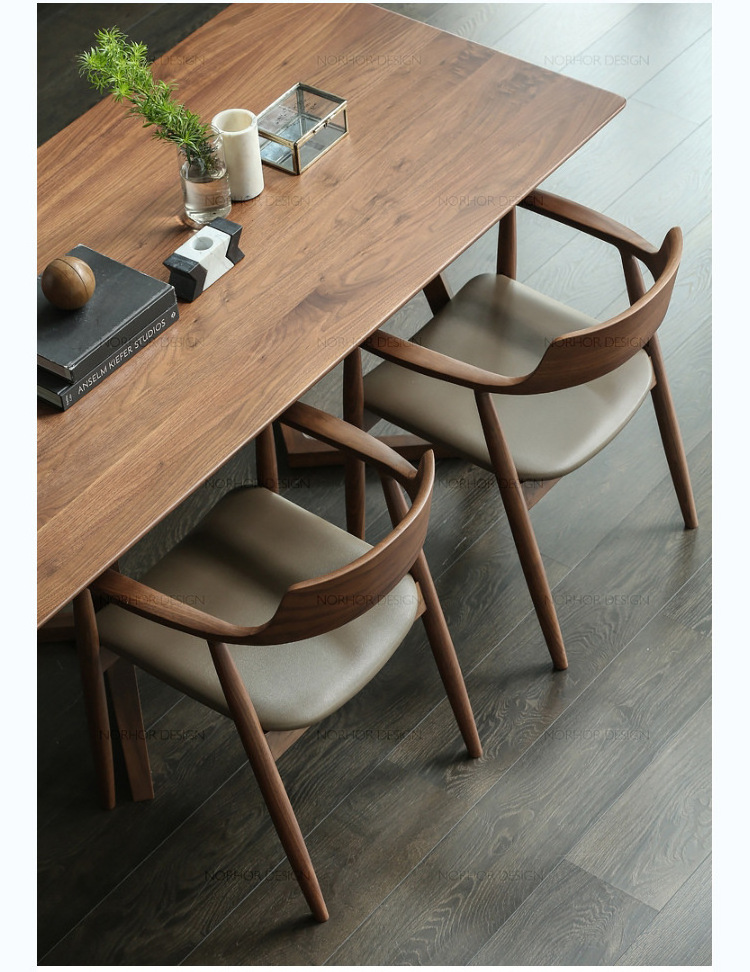 Modern Style Restaurant Coffee Shop dinning chairs Furniture Creative Solid Dining Arm Wood Chair sillas de comedor armchair