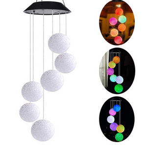 Waterproof Color Ball Christmas Solar String Lights LED Latern Lights Wind Chimes Hanging Led Lanterns for Home Decoration