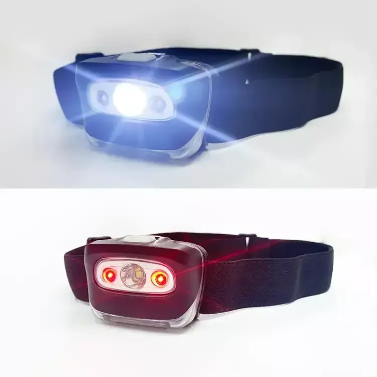 LED Head Lamp Outdoor Flashlight Headlamps Adjustable Headband  Battery Operated Camping Hiking Running For Hunting