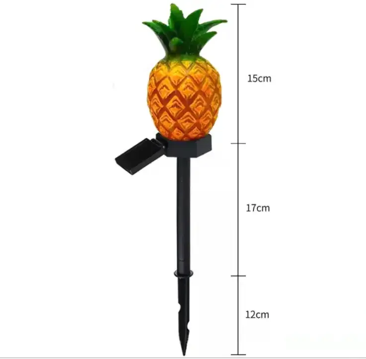 New hot  Garden Lawn Balcony solar ABS decoration cactus Pineapple Light lamp