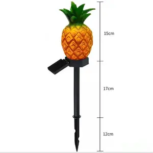 New hot  Garden Lawn Balcony solar ABS decoration cactus Pineapple Light lamp