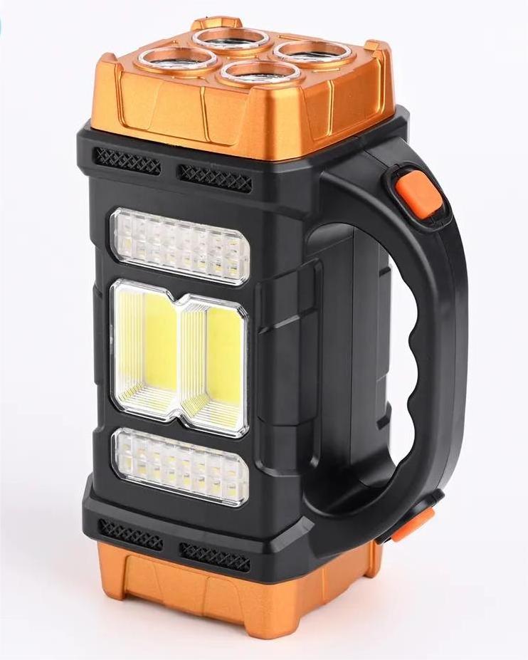 Handheld Marine Spotlight Super Bright Flashlight Solar-powered USB rechargeable Searchlight Portable hand held lantern