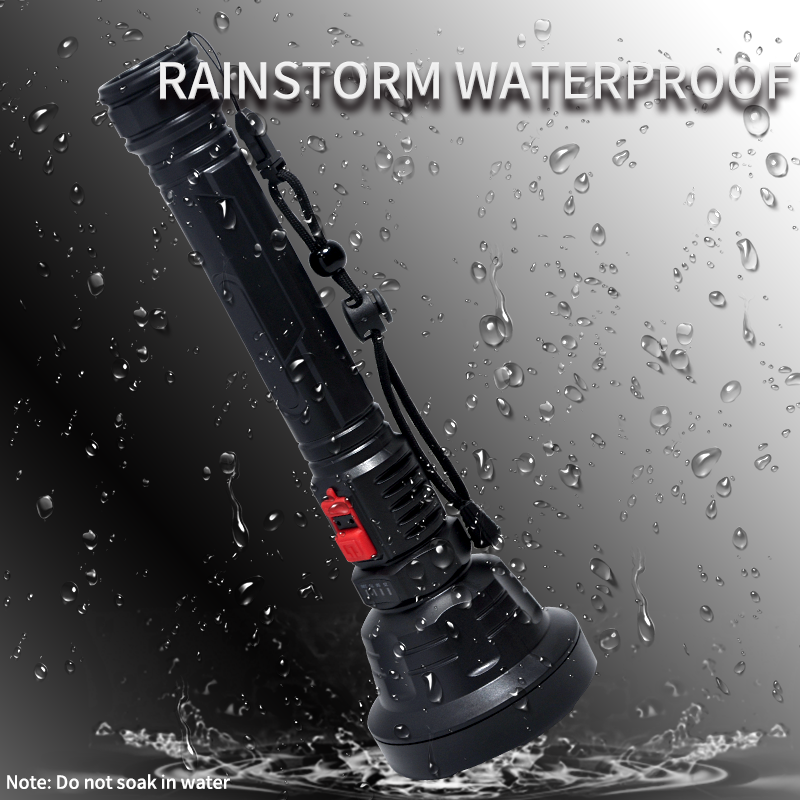 Professional High Power Aluminum LED Portable Torch IP65 Waterproof Rechargeable 18650 Flashlight