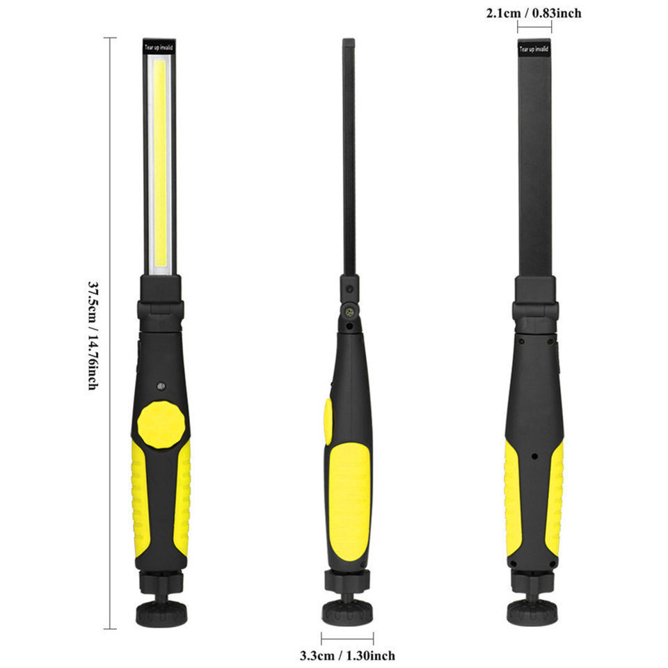 Rechargeable Work Light LED Work Lamp with Magnetic Base COB LED Slim Work Light Lamp Flashlight