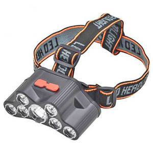 New design of multiple LED headlights camping head lamp Usb Rechargeable Built-In Battery Outdoor Hiking Flashlight