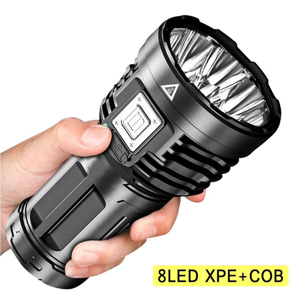 High Power 18650 Super Powerful Flashlight Outdoor Lighting Torch USB Rechargeable Waterproof Lamp Ultra Bright Lantern