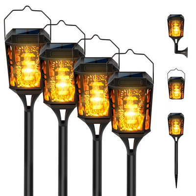 Outdoor 4 Pack Solar Flame Lamp Flickering Led Lawn Lamp Dancing Flame Light Garden Lamp Torches Solar Light