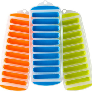 Silicone Narrow Ice Stick Cube Trays with Easy Push and Pop Out Material Ideal for Sports and Water Bottles BPA Free