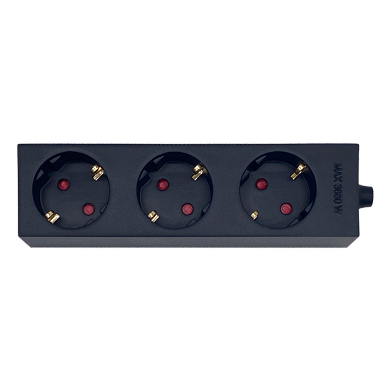 3 ways EU standard Multi socket 250V 16A DIY Power Supply Germany Standard 3 Outlets Multiple Socket without Wire