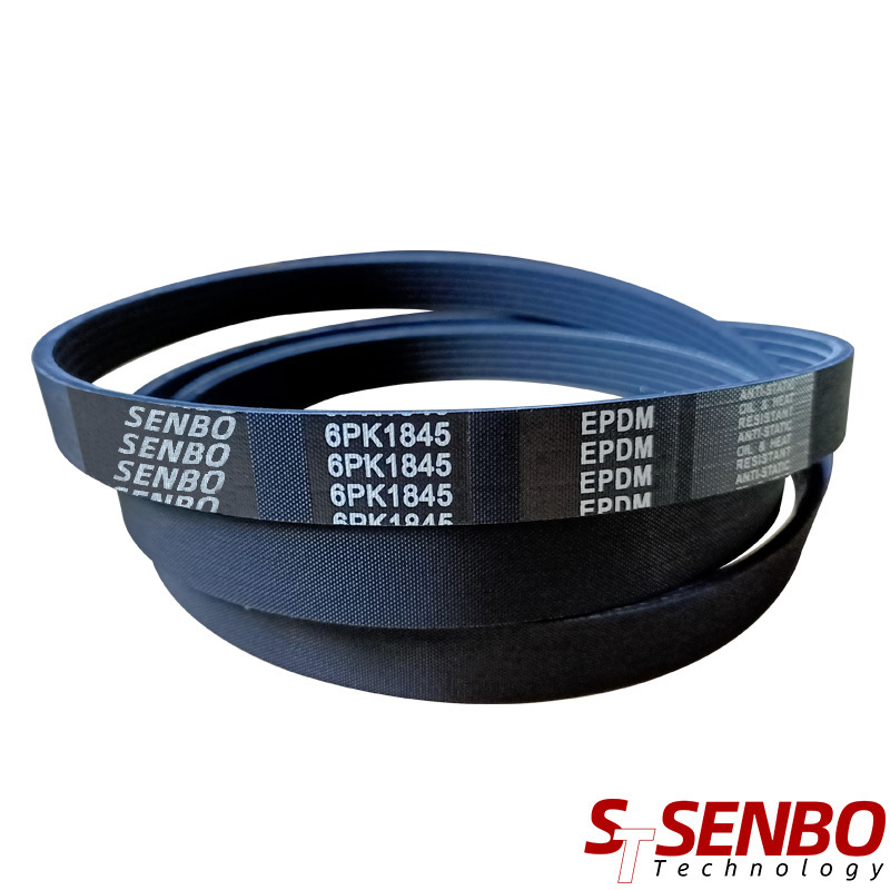 Custom Various Lengths Widths Thicknesses Industrial PK PJ PL PM Ribbed Belt Flat Belt Use for Traction Machine