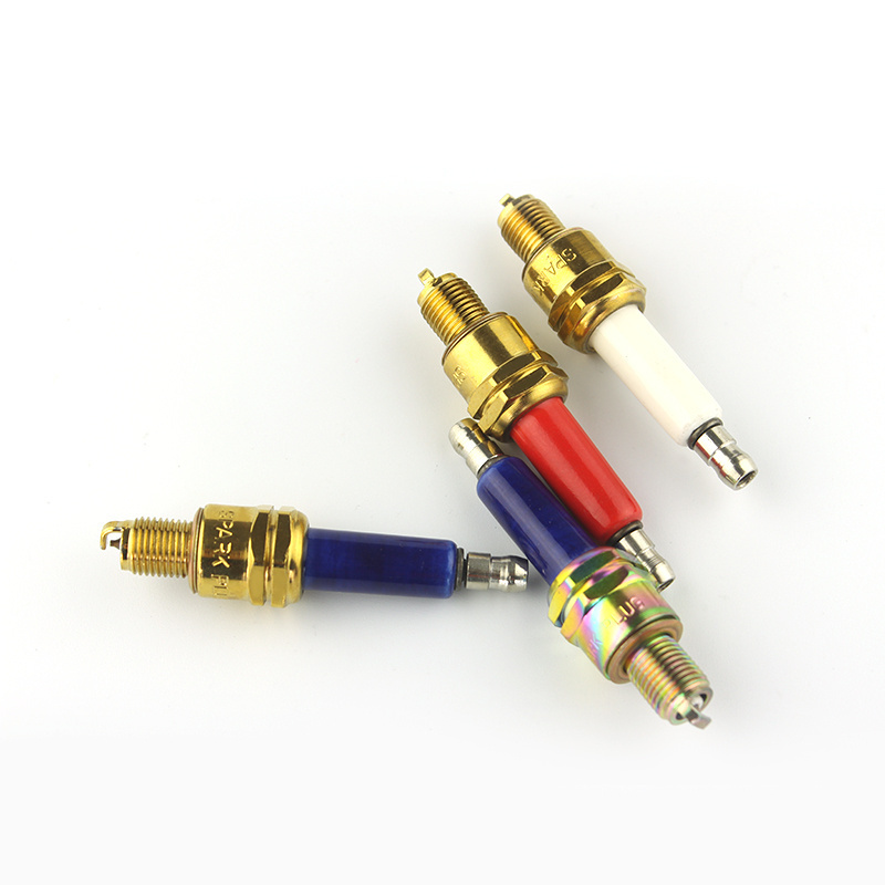 Motorcycle Ignition Switch Colored Spark Plugs a7tc