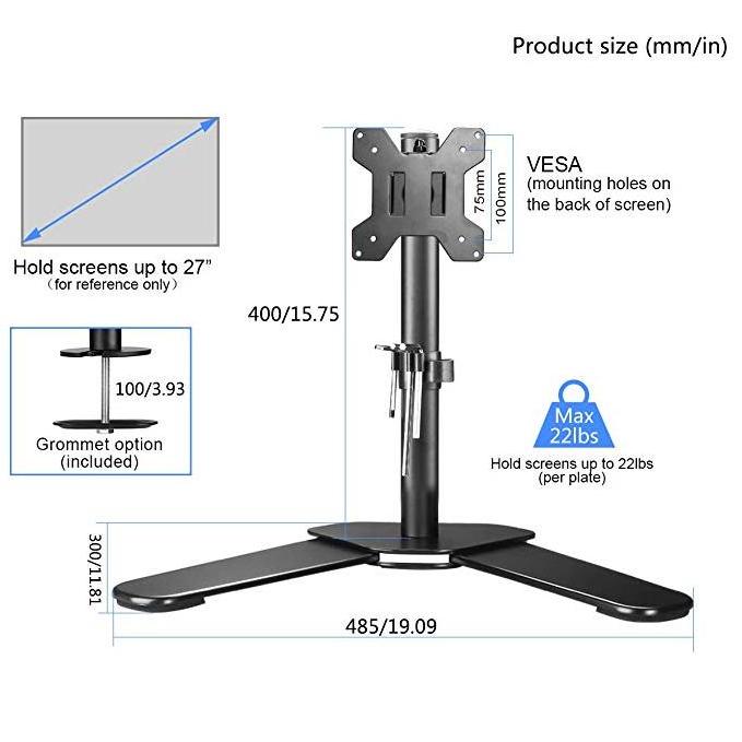 2018 in the taobao hot sale Pole Desk Stand 100x100 VESA Monitor Arm Mount