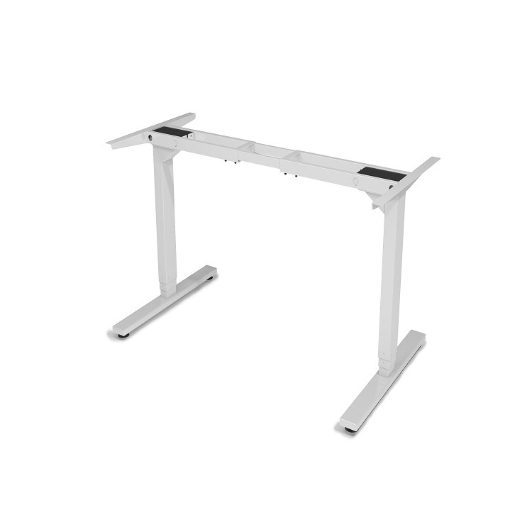 Electric Height adjustable computer tables Sit to Stand Desk with Dual Motor 3 Stage telescopic frame