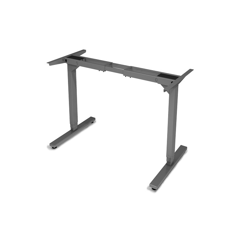 Electric Height adjustable computer tables Sit to Stand Desk with Dual Motor 3 Stage telescopic frame