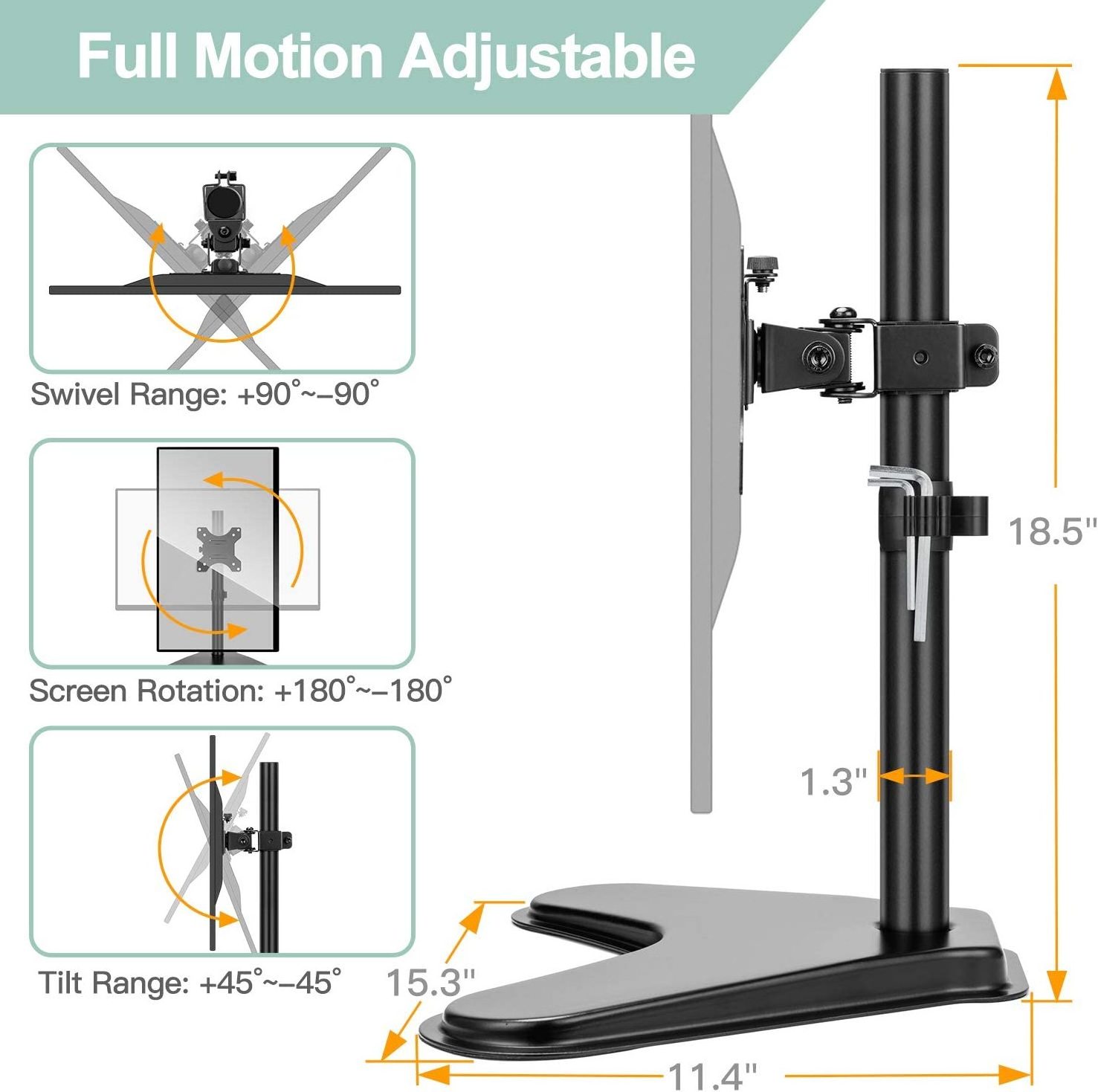 articulated monitor arm,single swing led lcd monitor desk arm,double arms desk monitor mount