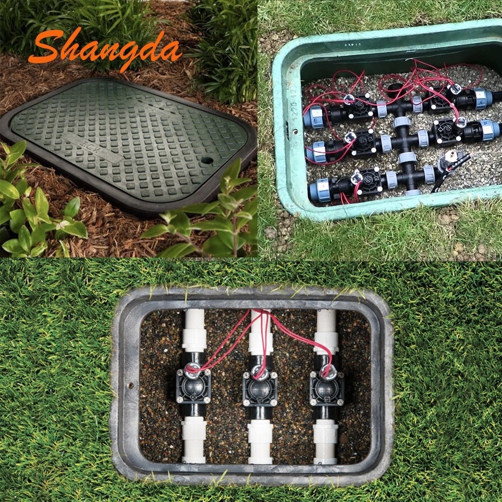 14'' Big Size Plastic Rectangle Irrigation Valve Box For Underground Irrigation Control System