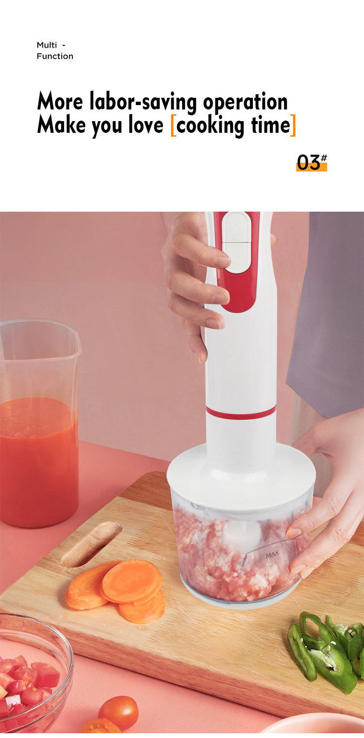 Hot Selling Professional 2-in-1 Electric Hand Blender Shaker Bottle Baby Food Blender Plastic Container Commercial Stick Blender