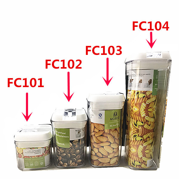 Airtight Food Storage Containers, Cereal Containers 7-Piece Set with Easy Locke Lids BPA-free Plastic for Kitchen Pantry Storage