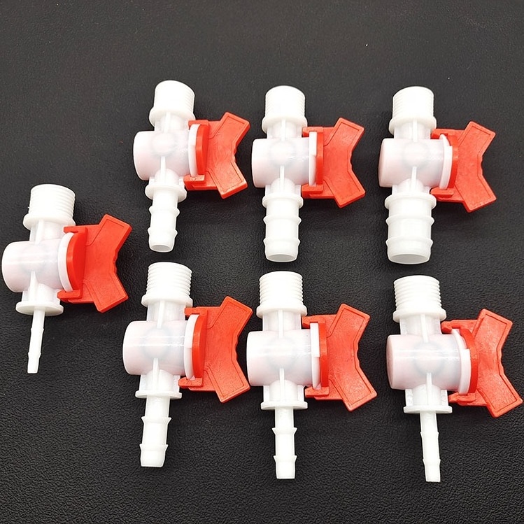 Barbed Ball Valve 1/2 Inch ID in-Line Shut-Off Switch Hose Barb Connectors for Drip Irrigation and Aquariums