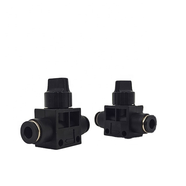 6mm HVFF Plastic Hand Valve Pneumatic Tube Speed Regulattor Quick Connect Hose Fitting Throttle Hand Valve