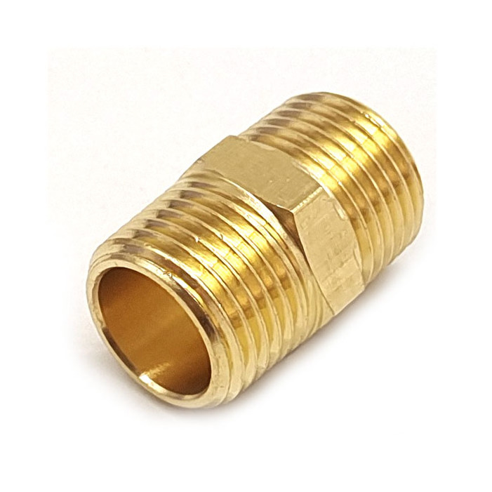 Universal nipple connection 1/4 NPT male brass thread fittings